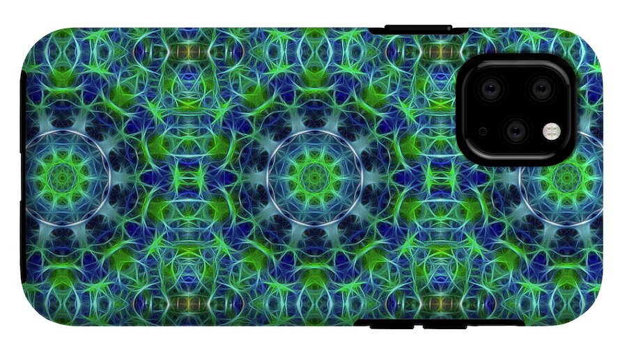 Green and Blue Kaleidoscope - Phone Case