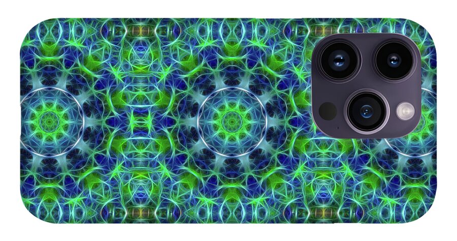 Green and Blue Kaleidoscope - Phone Case