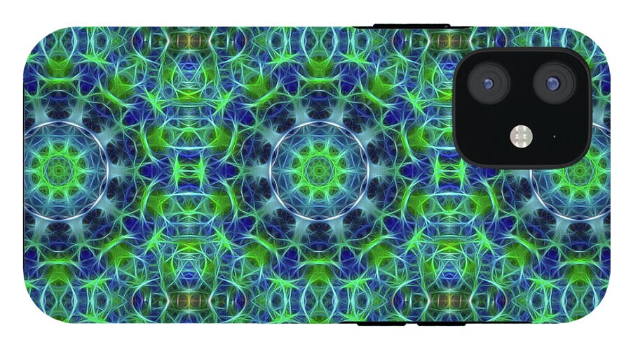 Green and Blue Kaleidoscope - Phone Case