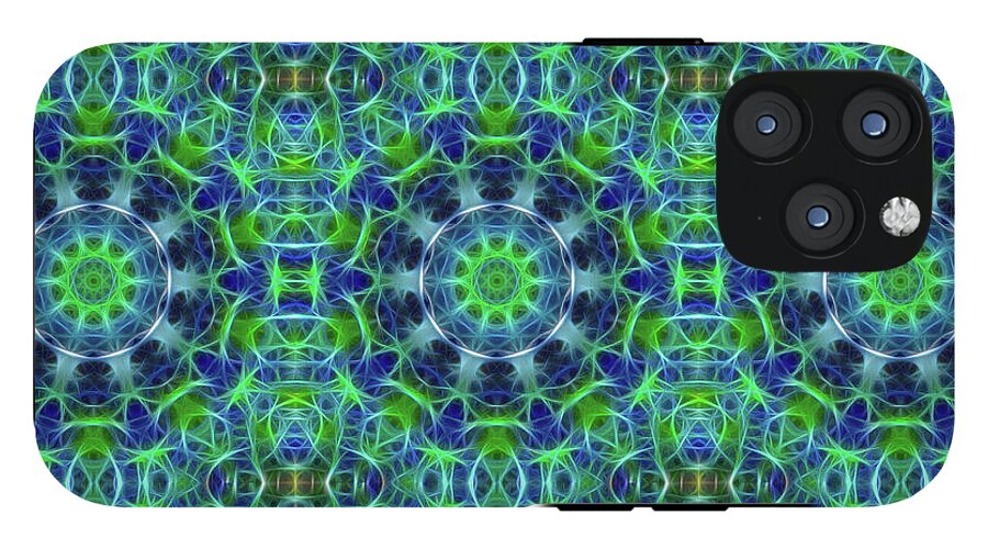 Green and Blue Kaleidoscope - Phone Case