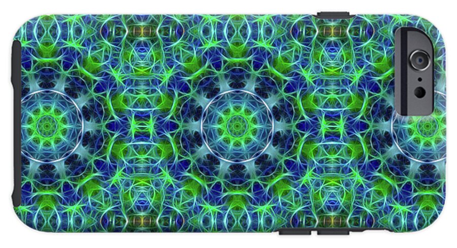 Green and Blue Kaleidoscope - Phone Case