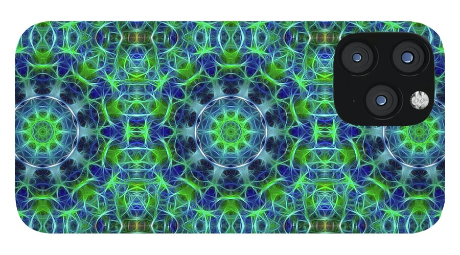 Green and Blue Kaleidoscope - Phone Case