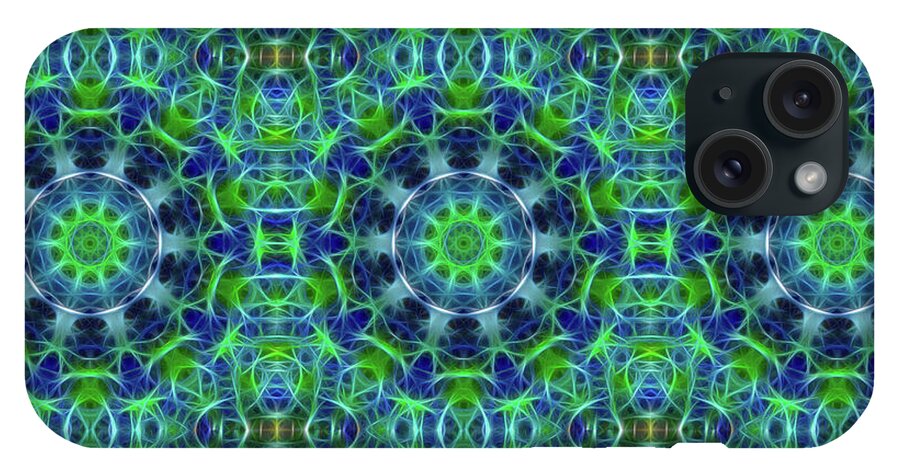 Green and Blue Kaleidoscope - Phone Case