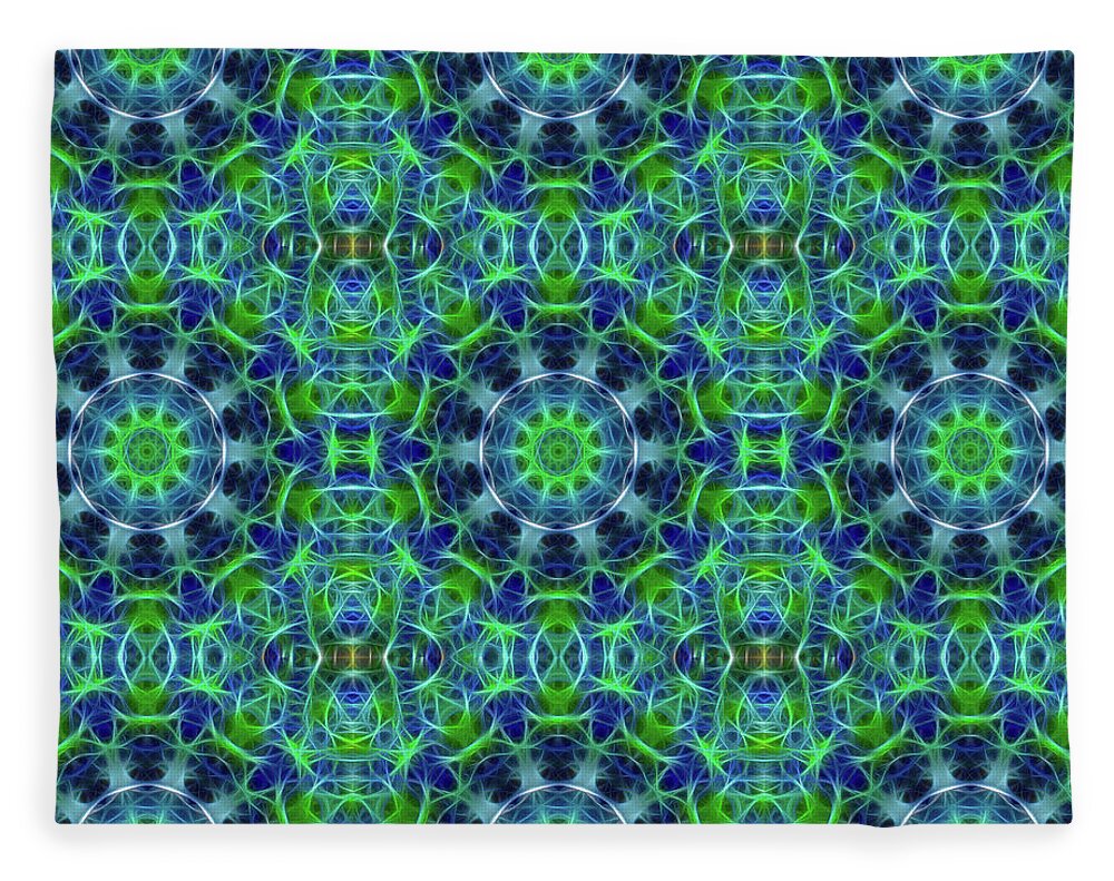 Green and Blue Kaleidoscope - Blanket