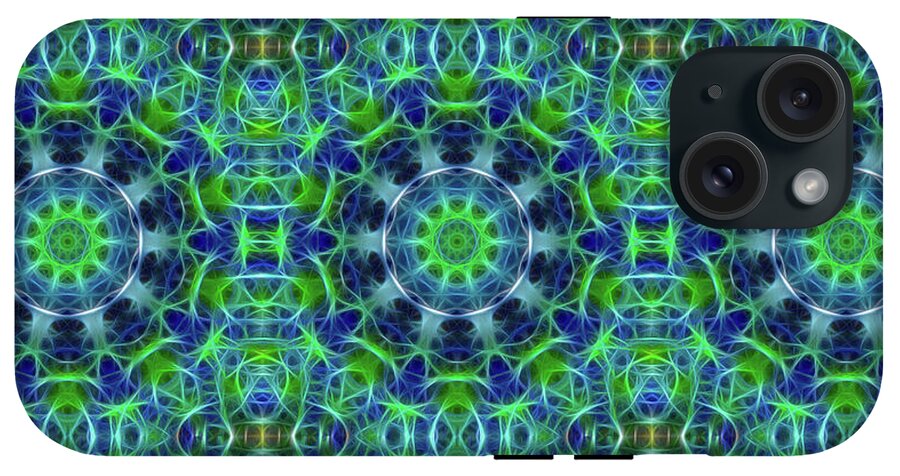 Green and Blue Kaleidoscope - Phone Case