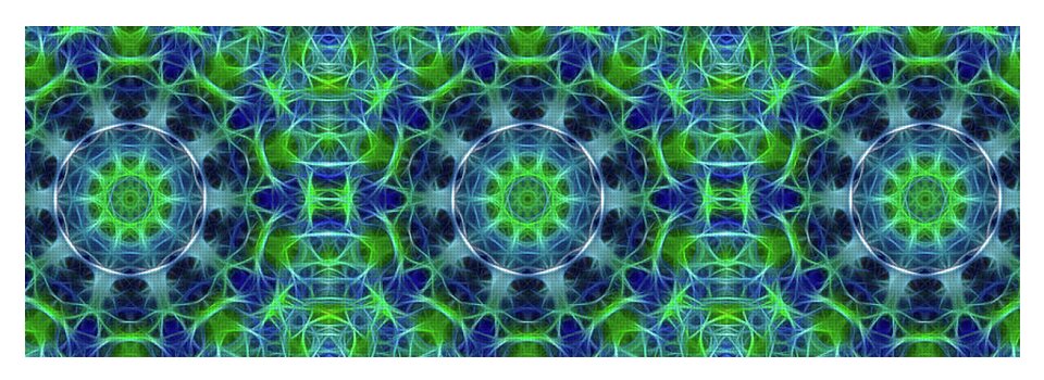 Green and Blue Kaleidoscope - Yoga Mat