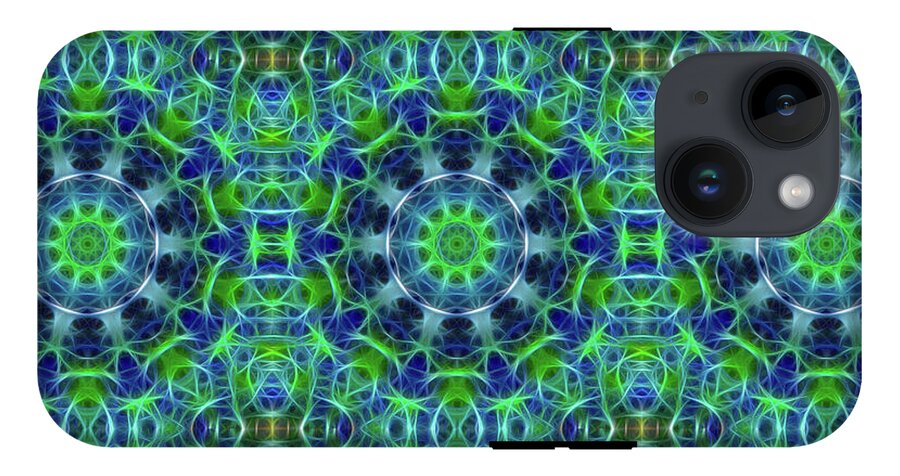 Green and Blue Kaleidoscope - Phone Case