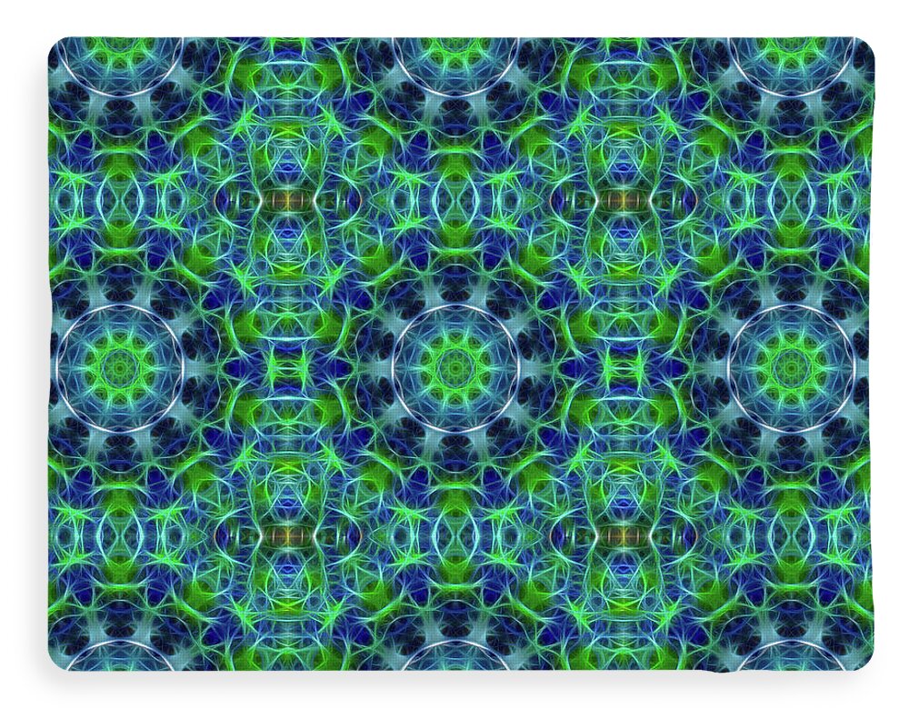 Green and Blue Kaleidoscope - Blanket