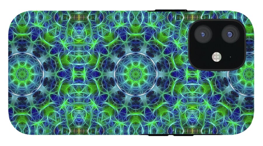 Green and Blue Kaleidoscope - Phone Case