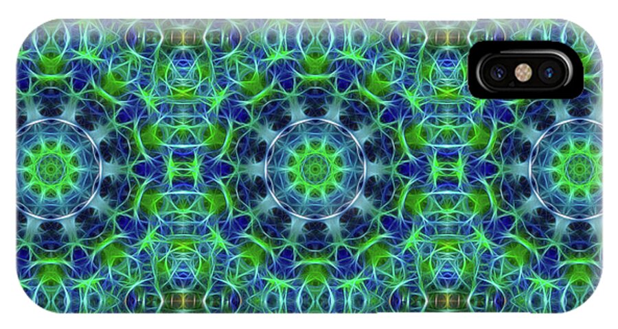 Green and Blue Kaleidoscope - Phone Case