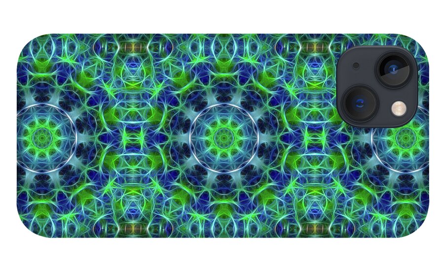 Green and Blue Kaleidoscope - Phone Case