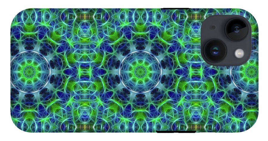 Green and Blue Kaleidoscope - Phone Case