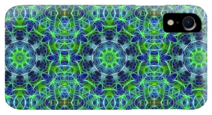 Green and Blue Kaleidoscope - Phone Case