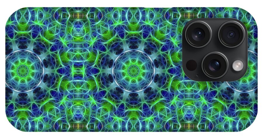 Green and Blue Kaleidoscope - Phone Case