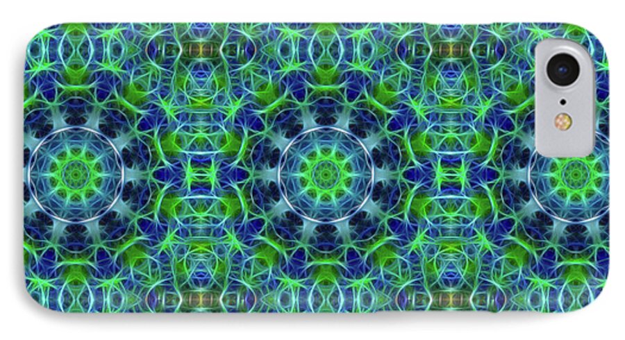 Green and Blue Kaleidoscope - Phone Case