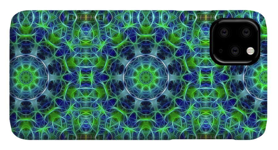 Green and Blue Kaleidoscope - Phone Case