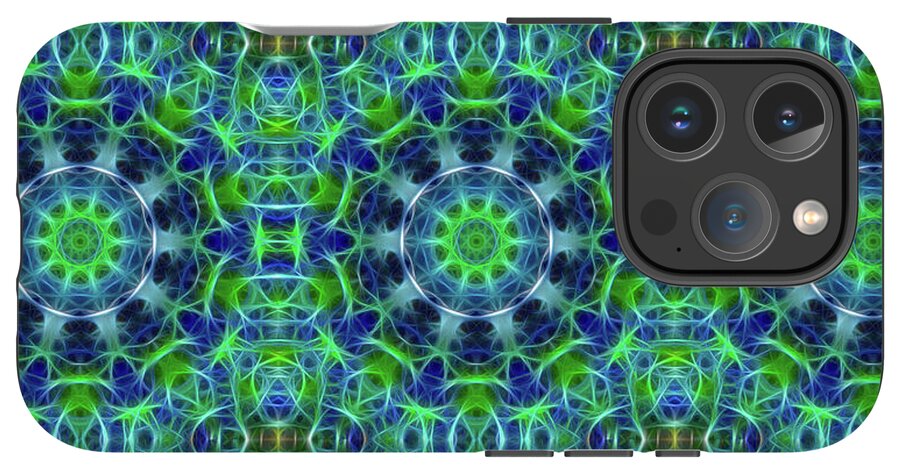 Green and Blue Kaleidoscope - Phone Case