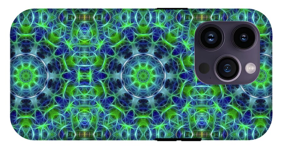 Green and Blue Kaleidoscope - Phone Case