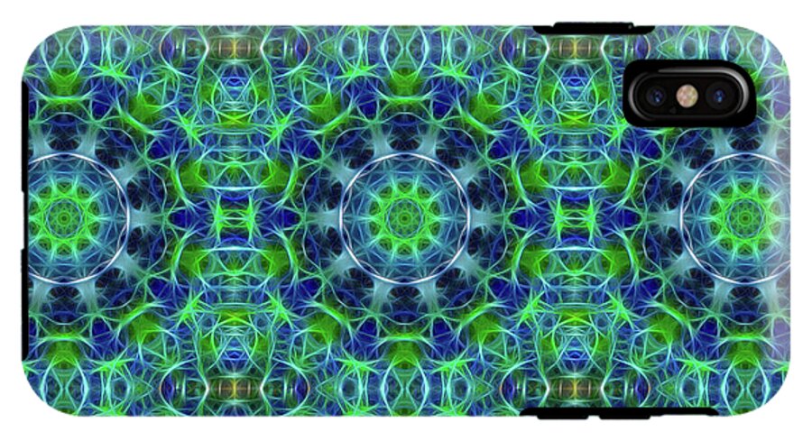 Green and Blue Kaleidoscope - Phone Case