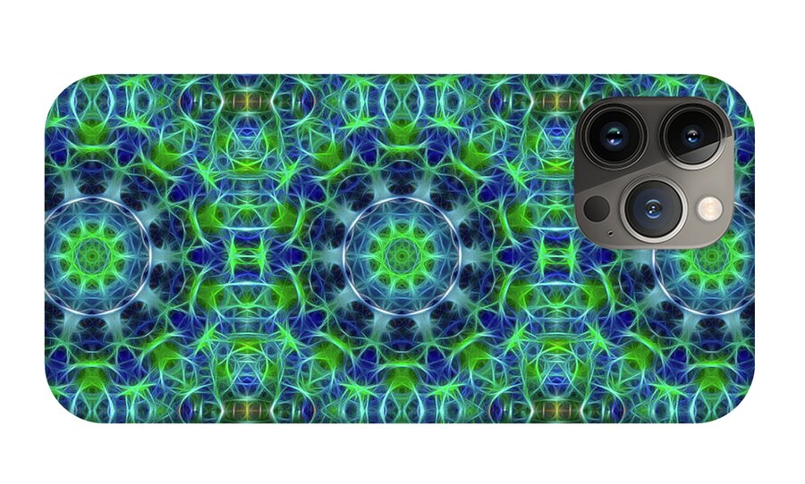 Green and Blue Kaleidoscope - Phone Case