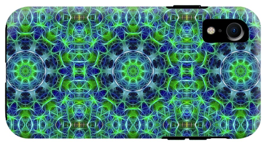 Green and Blue Kaleidoscope - Phone Case