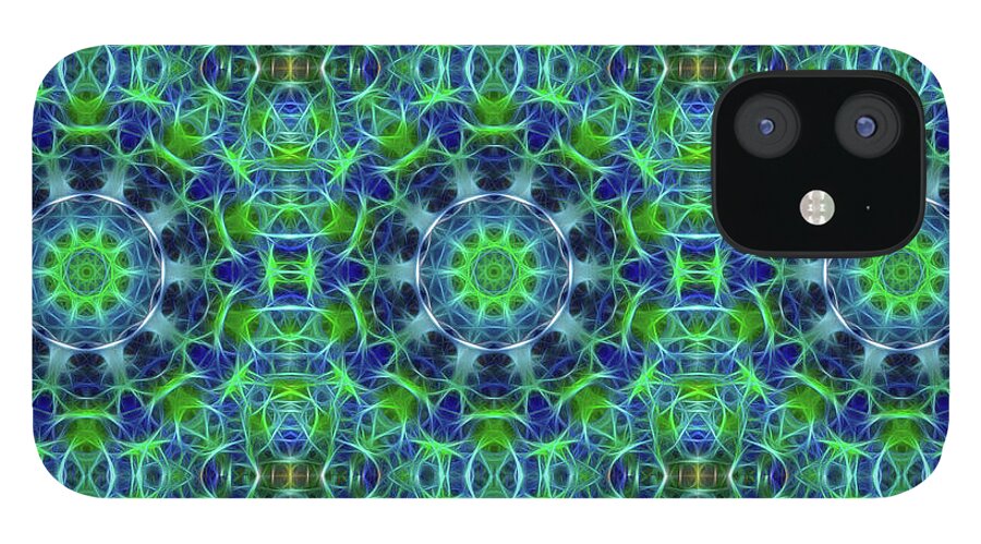 Green and Blue Kaleidoscope - Phone Case