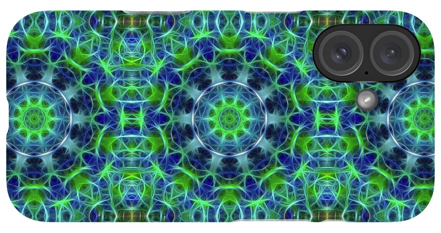 Green and Blue Kaleidoscope - Phone Case