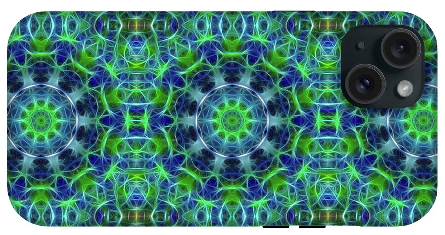 Green and Blue Kaleidoscope - Phone Case