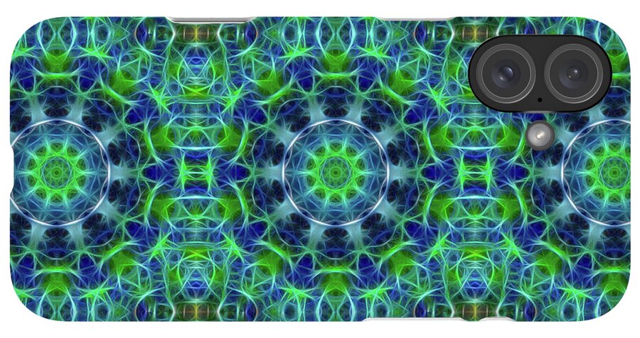 Green and Blue Kaleidoscope - Phone Case