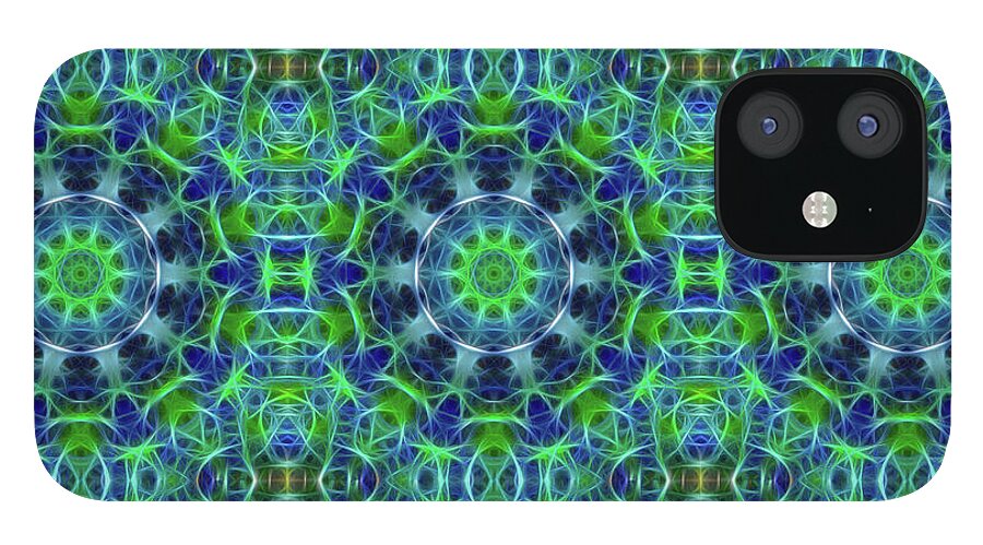 Green and Blue Kaleidoscope - Phone Case