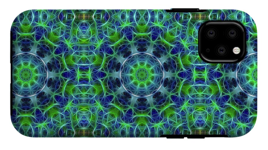 Green and Blue Kaleidoscope - Phone Case