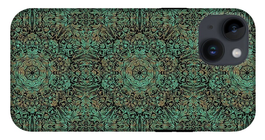 Green Copper Flower Kaleidoscope - Phone Case