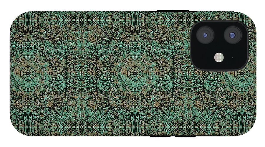 Green Copper Flower Kaleidoscope - Phone Case