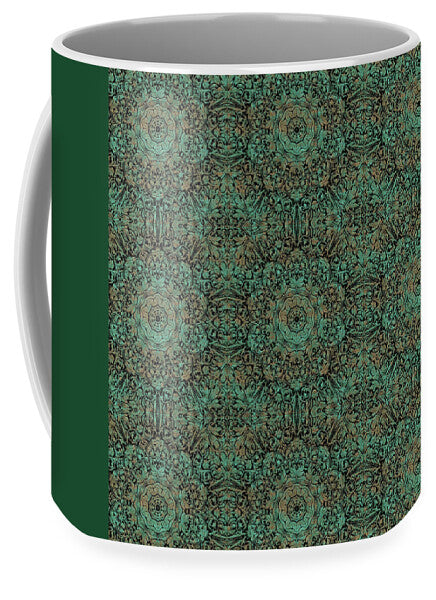 Green Copper Flower Kaleidoscope - Mug