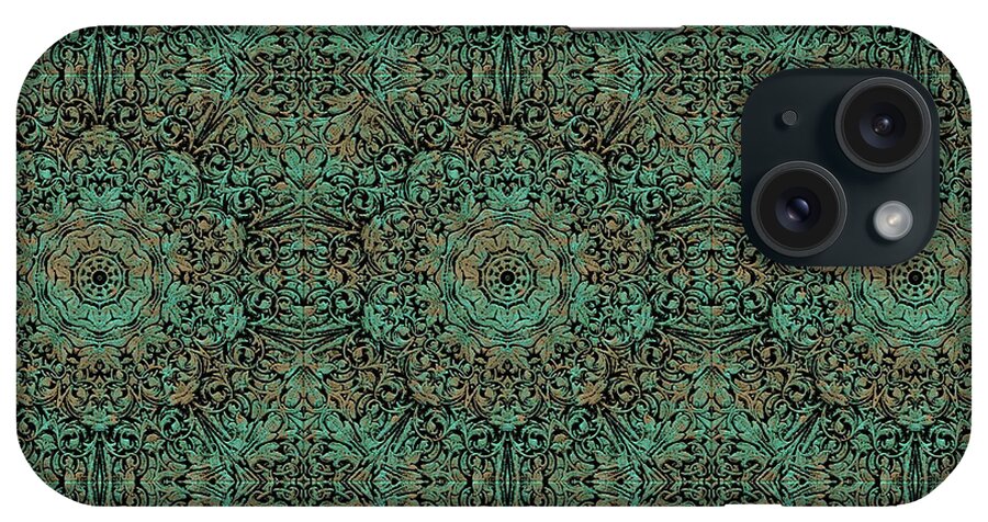 Green Copper Flower Kaleidoscope - Phone Case