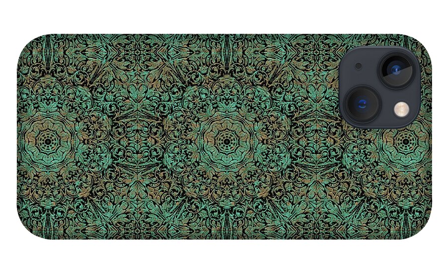 Green Copper Flower Kaleidoscope - Phone Case