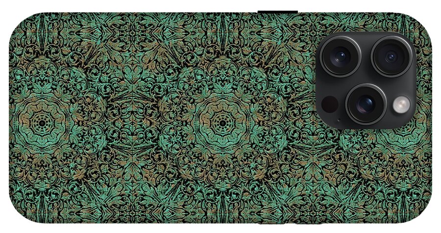 Green Copper Flower Kaleidoscope - Phone Case