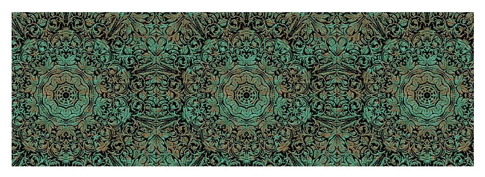 Green Copper Flower Kaleidoscope - Yoga Mat