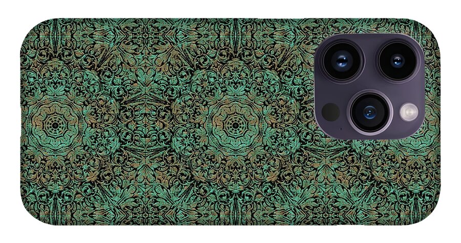 Green Copper Flower Kaleidoscope - Phone Case