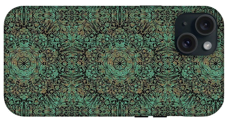 Green Copper Flower Kaleidoscope - Phone Case