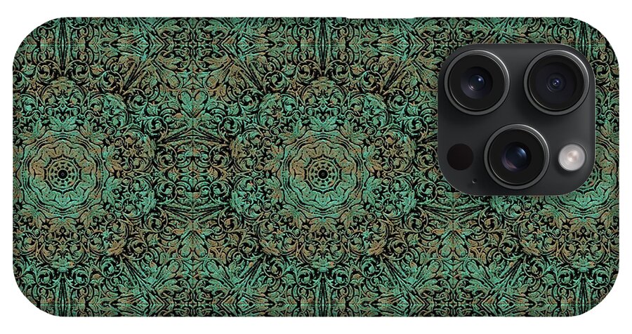 Green Copper Flower Kaleidoscope - Phone Case