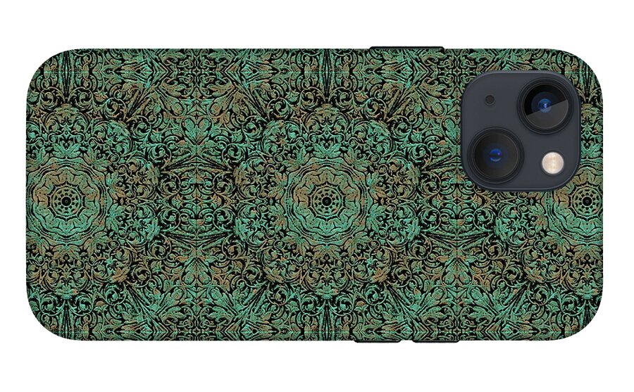 Green Copper Flower Kaleidoscope - Phone Case