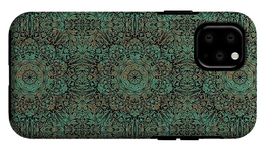 Green Copper Flower Kaleidoscope - Phone Case