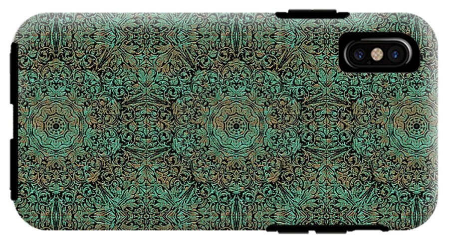 Green Copper Flower Kaleidoscope - Phone Case