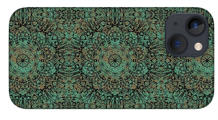 Green Copper Flower Kaleidoscope - Phone Case