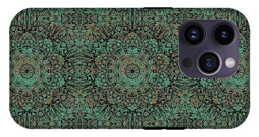 Green Copper Flower Kaleidoscope - Phone Case