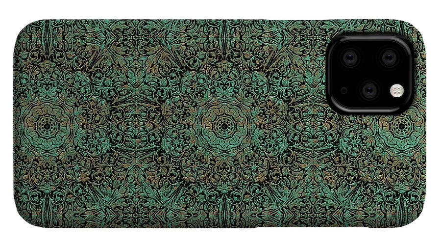 Green Copper Flower Kaleidoscope - Phone Case