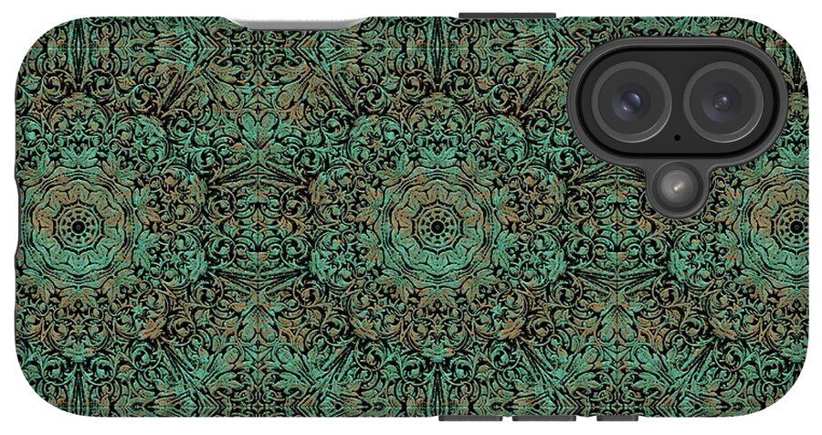 Green Copper Flower Kaleidoscope - Phone Case