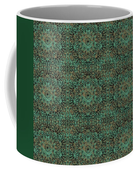 Green Copper Flower Kaleidoscope - Mug