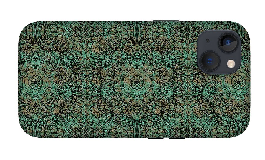 Green Copper Flower Kaleidoscope - Phone Case